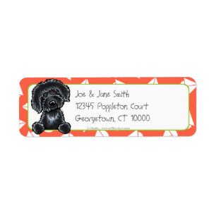 Black Labradoodle Tomato Sailboats Label