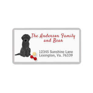 Black Labradoodle Toys Home Return Address Label
