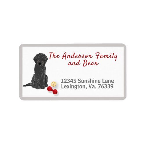 Black Labradoodle Toys Home Return Address   Label