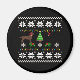 Black Labrador and Chocolate Labrador Happy Christ Magnet