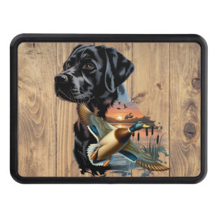 Black Labrador and Mallard Hitch Cover