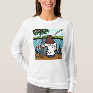 Black Labrador and Mom Rainbow Bridge Shirt