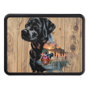Black Labrador and Wood Duck Hitch Cover