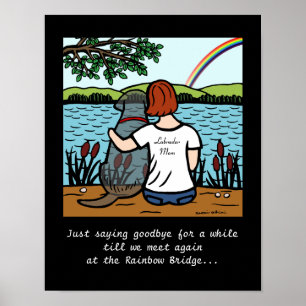 Black Labrador Angel and Mom 2 Poster