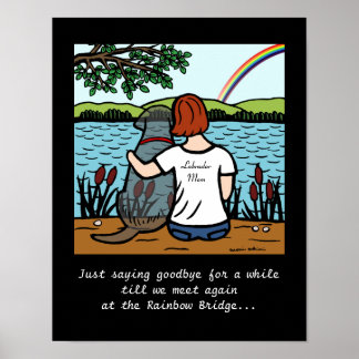 Black Labrador Angel and Mom 2 Poster