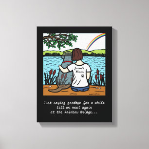 Black Labrador Angel and Mom 3 Canvas