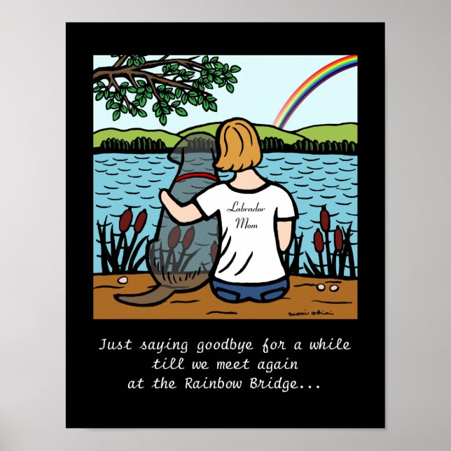 Black Labrador Angel and Mom Poster (Front)