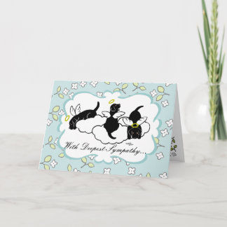Black Labrador Angels Floral Card