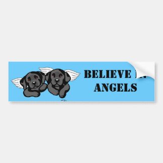 Black Labrador Angels (Rainbow Bridge) Bumper Sticker