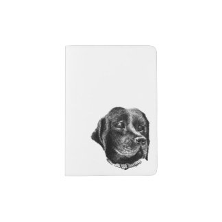 Black Labrador Art Passport Holder