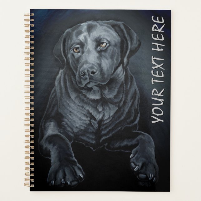 Black Labrador Art Planner English Retriever Book  (Front)