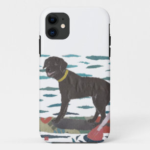 Black Labrador, Beach Dog Case-Mate iPhone Case