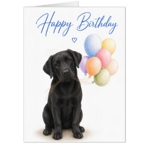 Black Labrador Big Birthday Card