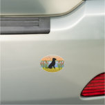 Black Labrador Bird Dog Sunset Car Magnet at Zazzle