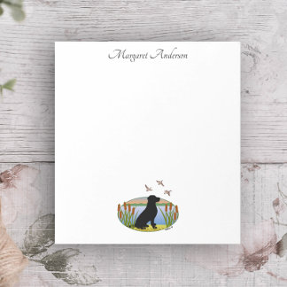Black Labrador Bird Dog Sunset Notepad