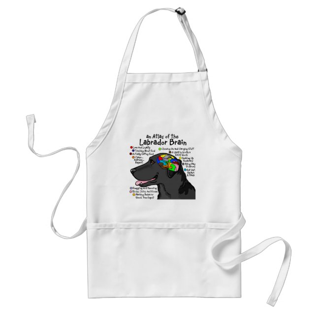 Black Labrador Brain Atlas Adult Apron (Front)