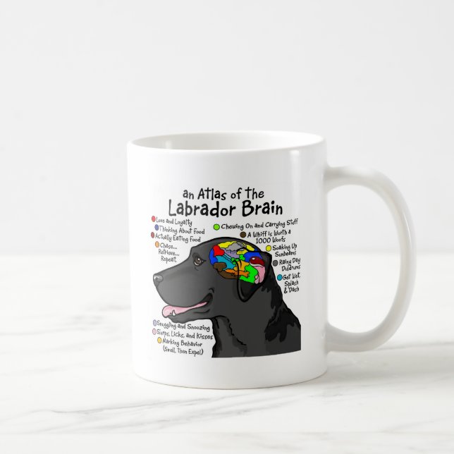 Black Labrador Brain Atlas Coffee Mug (Right)