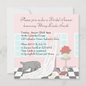 Black Labrador Bridal Shower Invitation (Back)