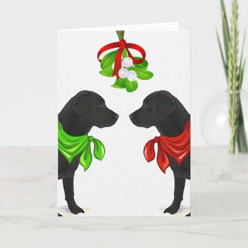 Black Labrador Christmas Card