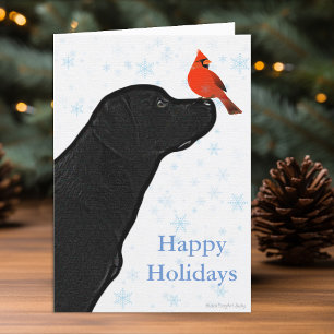 Black Labrador Christmas Card