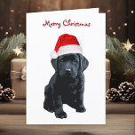 Black Labrador Christmas Card<br><div class="desc">Black Lab Christmas and Holiday cards
Personalize with your custom message on the inside .</div>