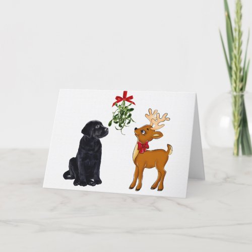 Black Labrador Christmas Card