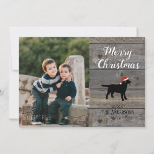 Black Labrador Christmas Card Template