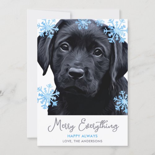 Black Labrador Christmas _ Cute Puppy Holiday Card