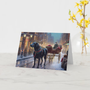 Black Labrador Christmas Festive Season Card