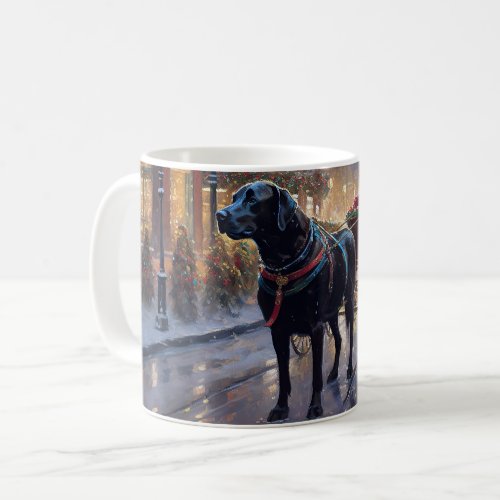 Black Labrador Christmas Festive Season  Coffee Mug