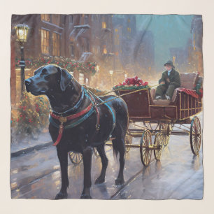 Black Labrador Christmas Festive Season Scarf