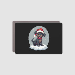 Black Labrador Christmas Santa Hat Xmas Pajama T-S Car Magnet