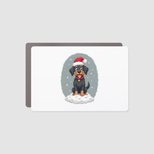 Black Labrador Christmas Santa Hat Xmas Pajama T-S Car Magnet