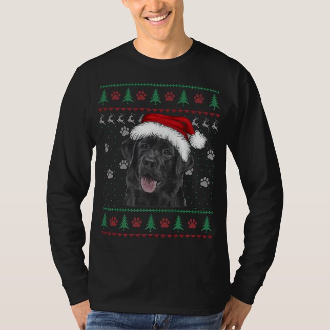 Black Labrador Christmas Ugly Sweater Funny Dog Lo (Front)