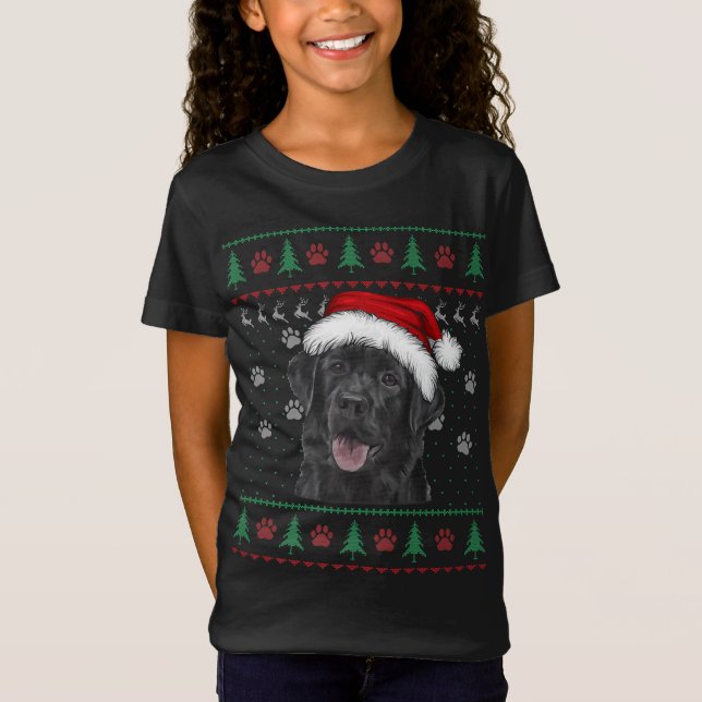 Black Labrador Christmas Ugly Sweater Funny Dog Lo (Front)