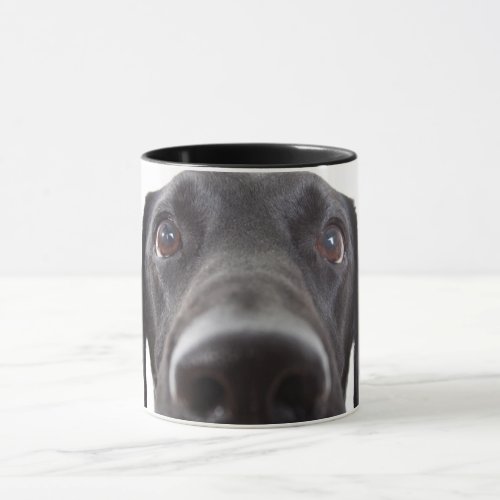 Black Labrador Closeup Portrait Mug