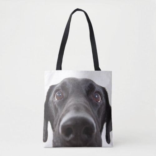 Black Labrador Closeup Portrait Tote Bag