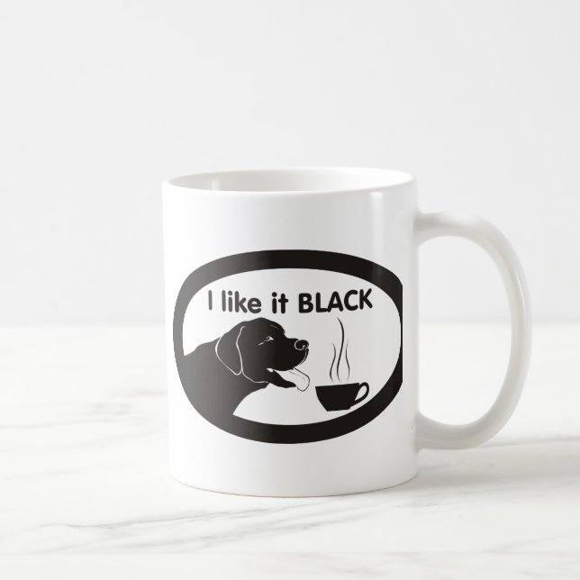 Black Labrador Coffee Theme Mug (Right)