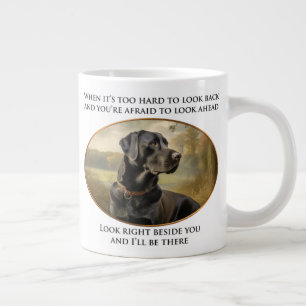 Black Labrador Comfort Quote Giant Coffee Mug