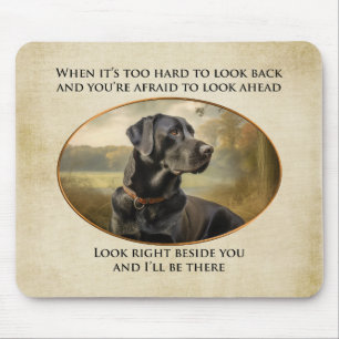 Black Labrador Comfort Quote Mouse Pad