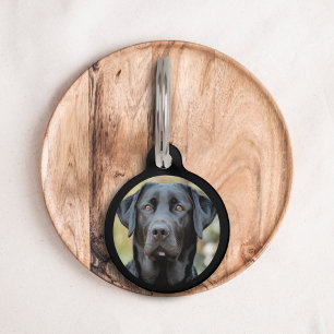 Black Labrador, Custom Photo Pet Tag