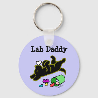 Black Labrador Daddy Keychain