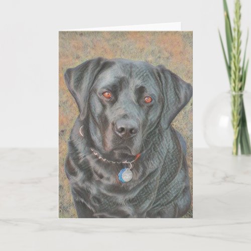 Black Labrador Dog All Purpose Greetings Card