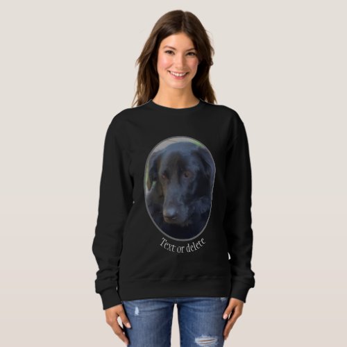 Black Labrador Dog Art Personalized  Sweatshirt