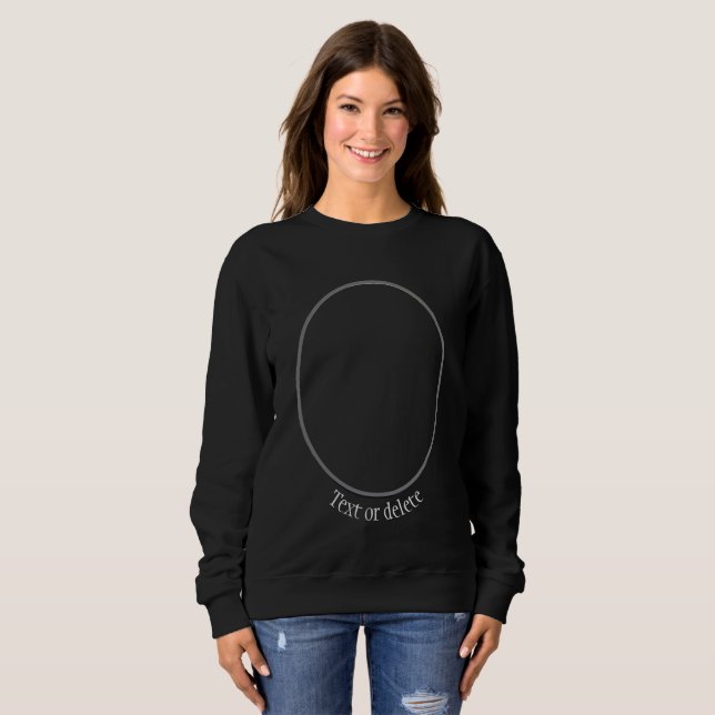 Black Labrador Dog Art Personalized  Sweatshirt (Front Full)