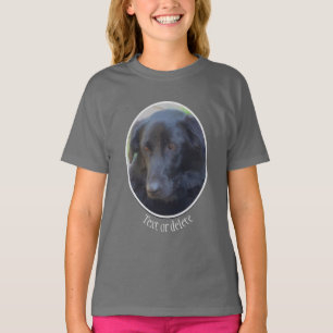 Black Labrador Dog Art Personalized  T-Shirt