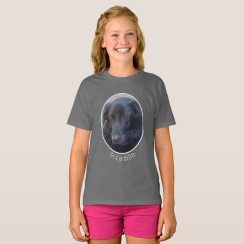 Black Labrador Dog Art Personalized  T_Shirt