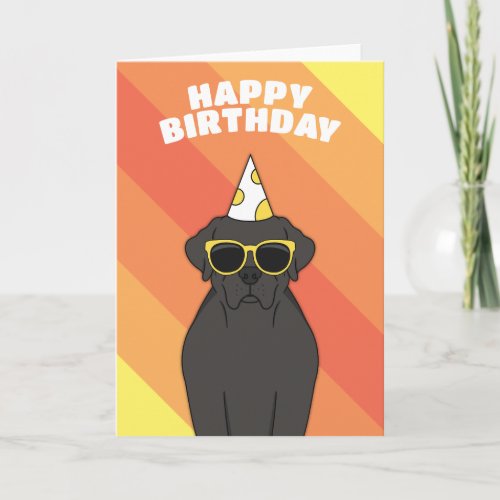 Black Labrador Dog Birthday Card