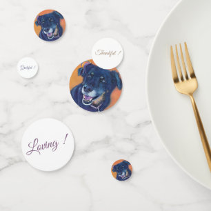 Black Labrador Dog Birthday Confetti