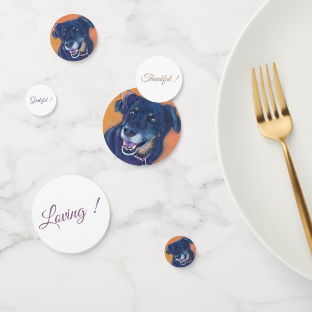 Black Labrador Dog Birthday Confetti (Group)